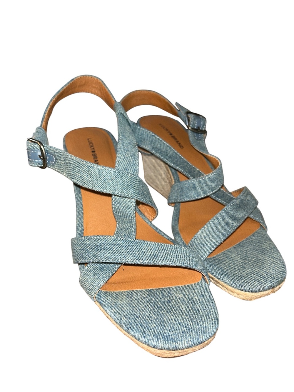 Lucky Brand Denim Wedge Espadrilles